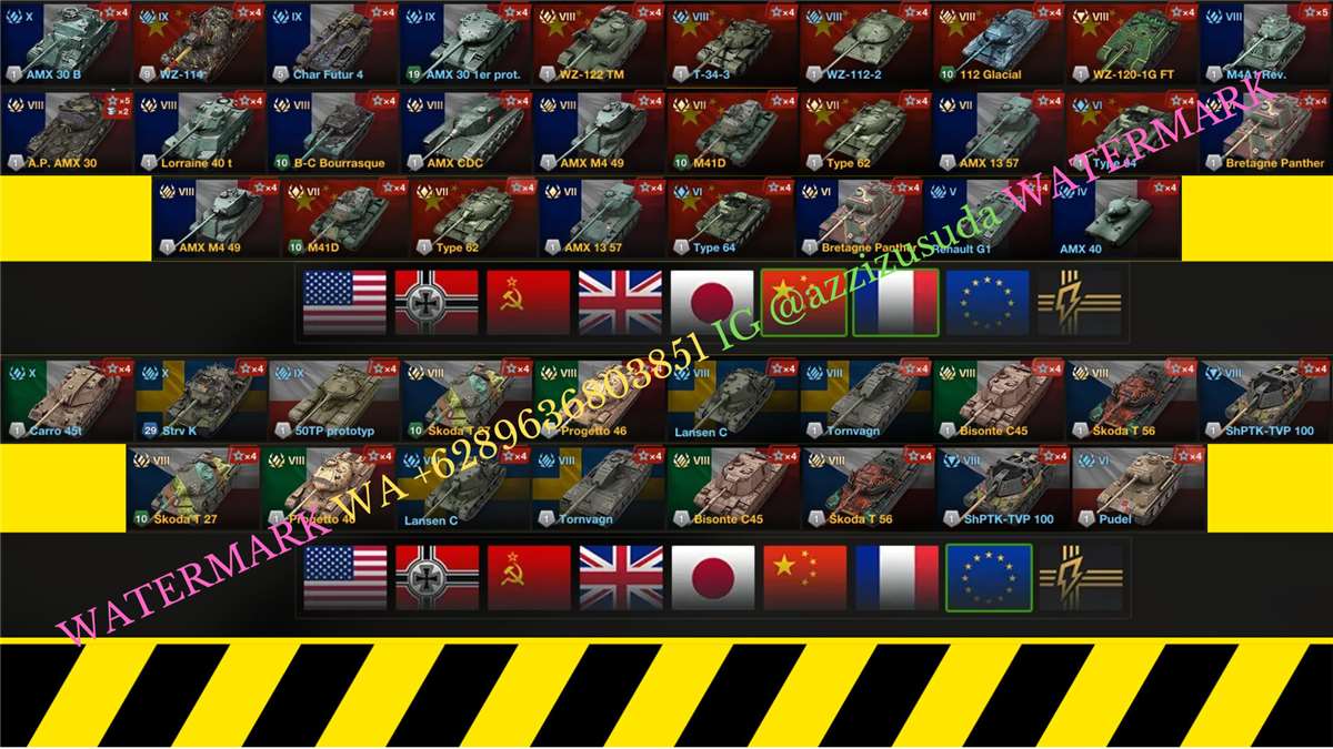 Penjualan akun permainan World of Tanks Blitz