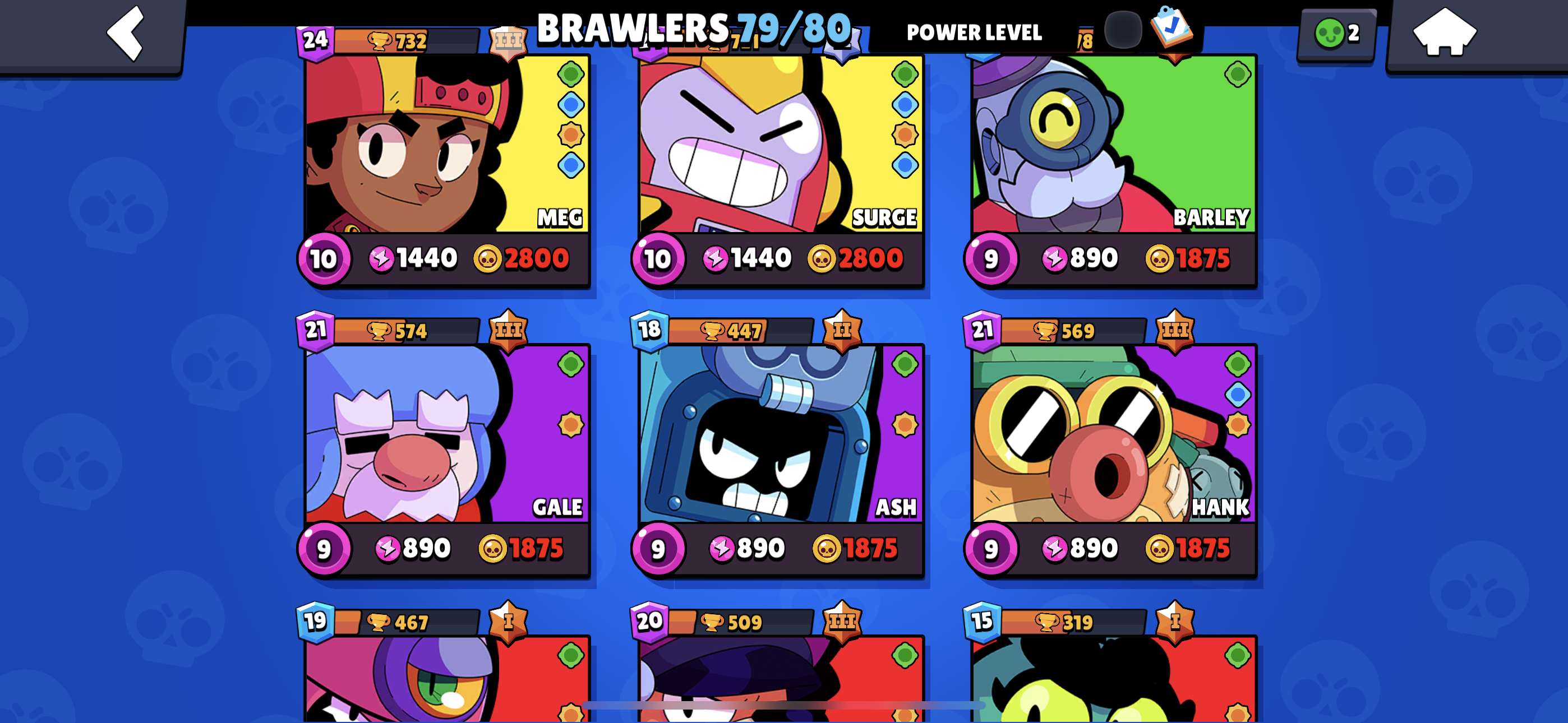 Game account sale Brawl Stars