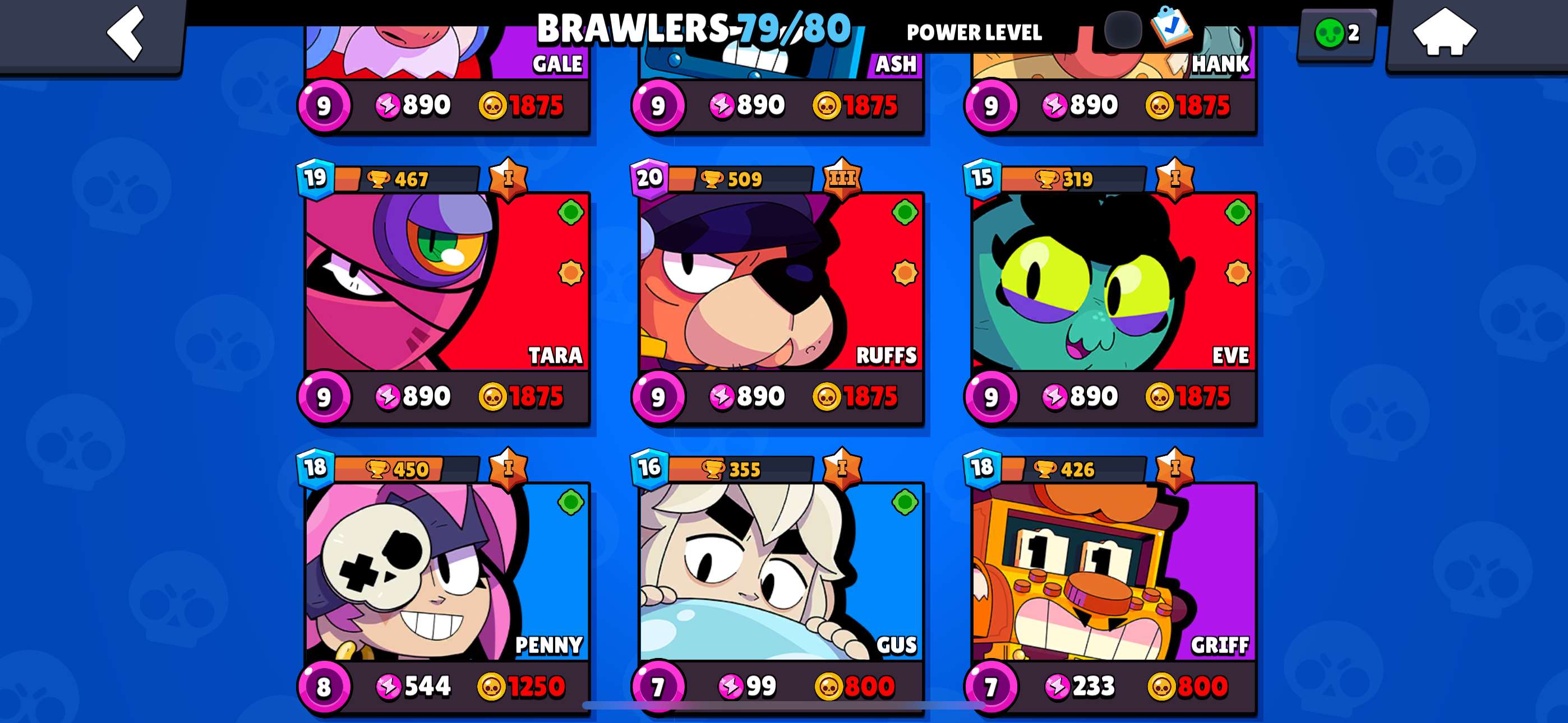 Game account sale Brawl Stars