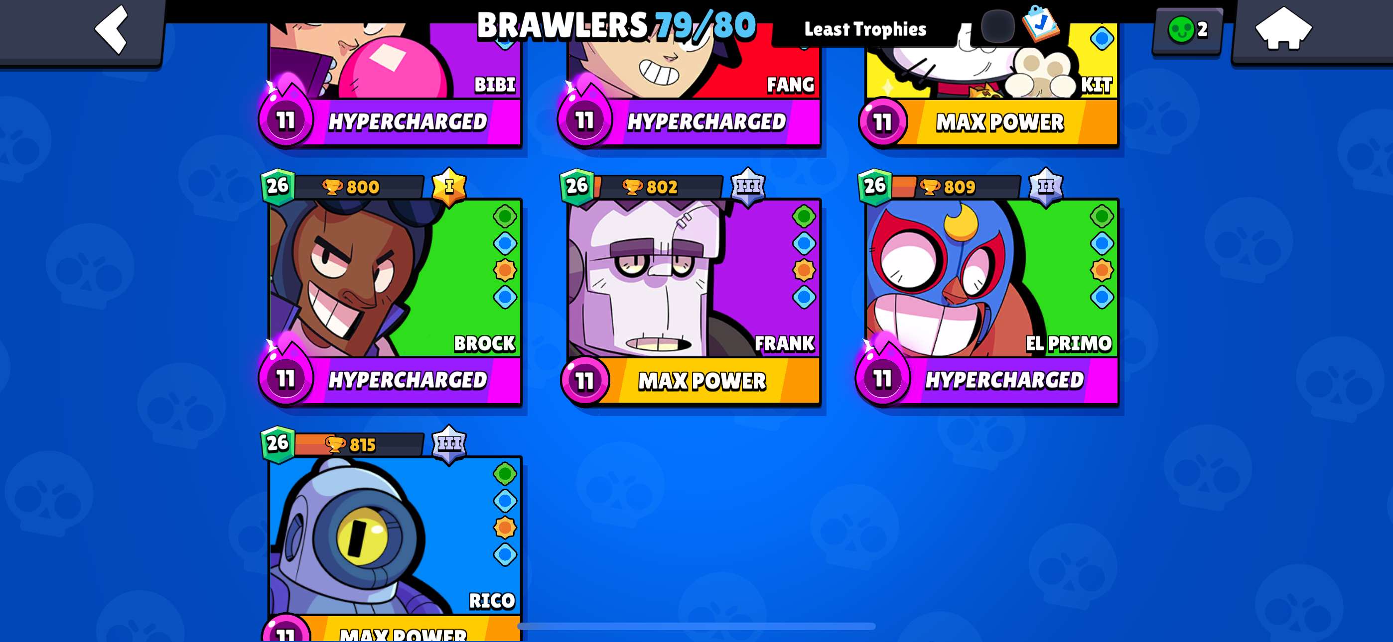 Game account sale Brawl Stars