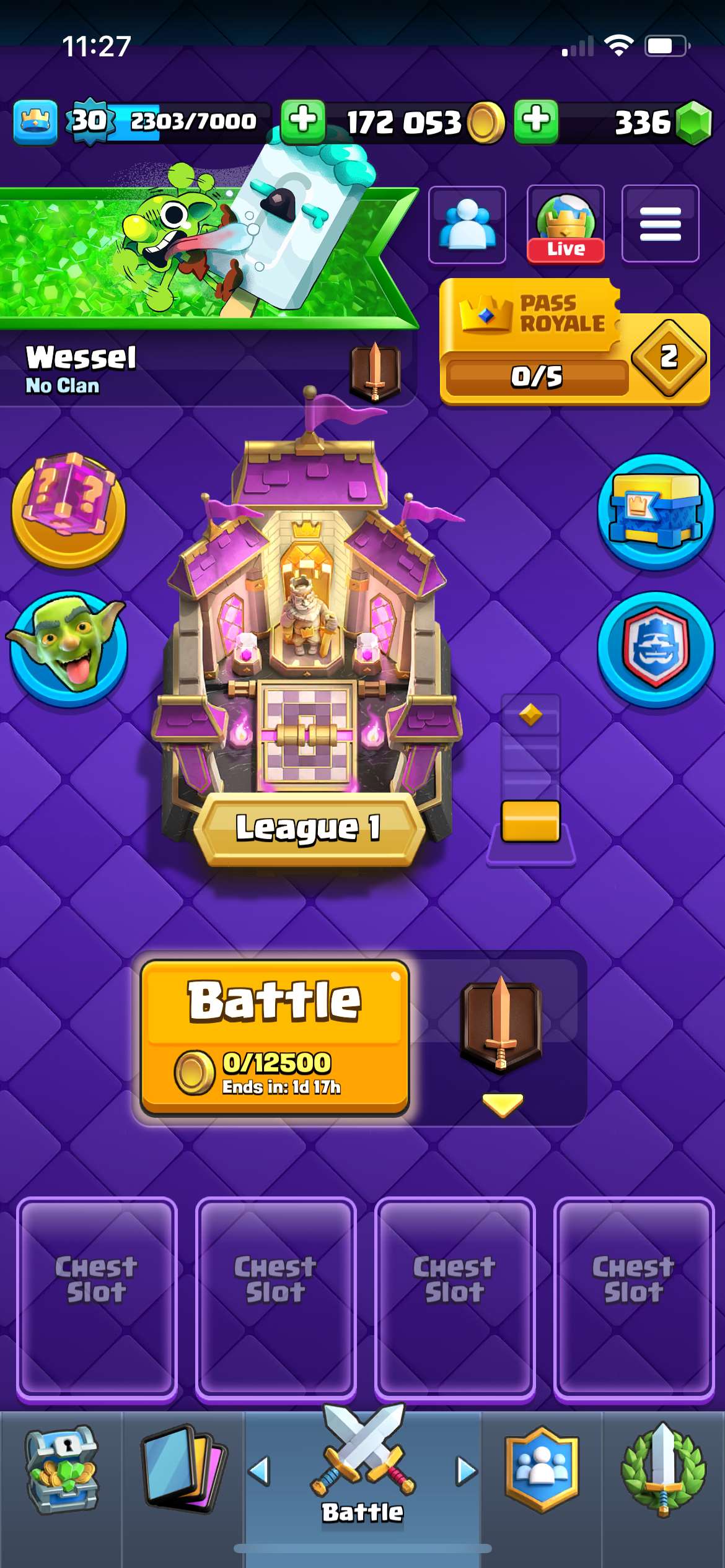 Game account sale Clash Royale