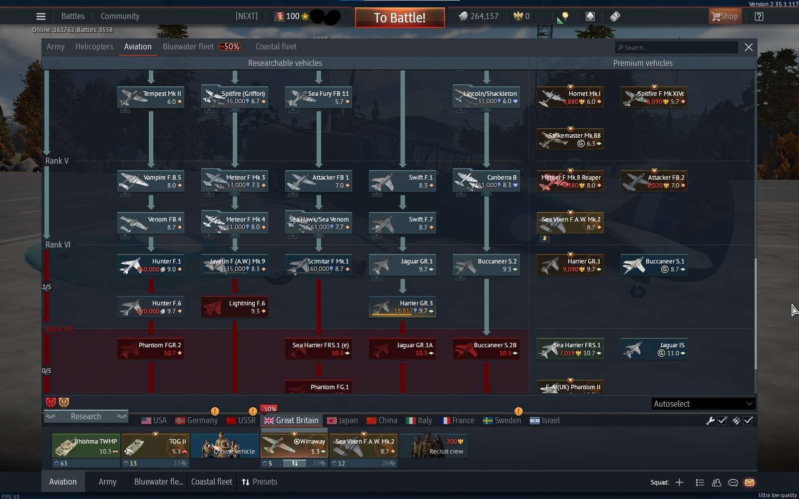 Game account sale War Thunder