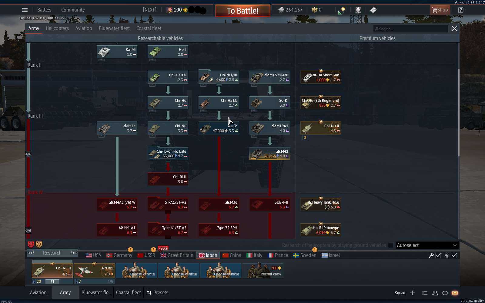 Game account sale War Thunder