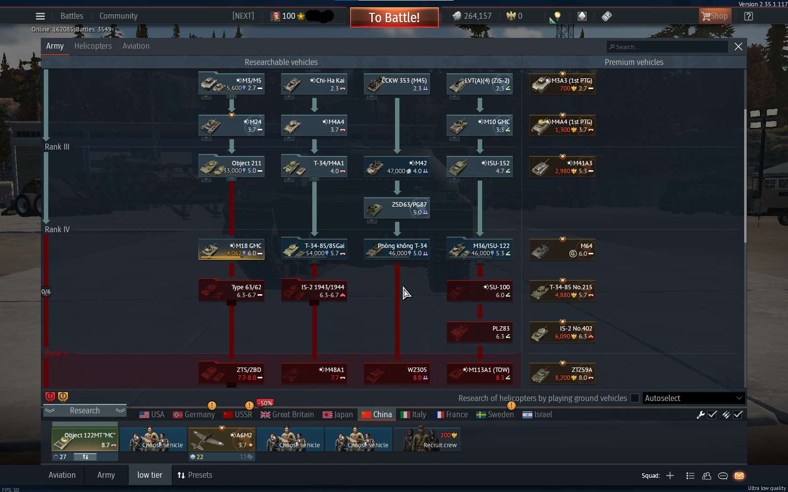 Game account sale War Thunder