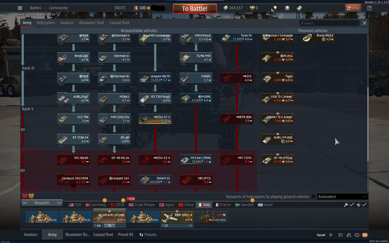 Game account sale War Thunder