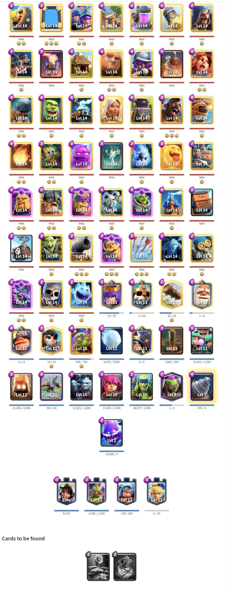 Game account sale Clash Royale