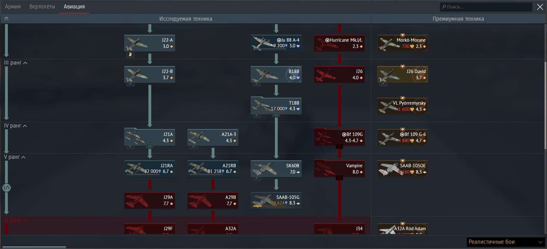 Game account sale War Thunder