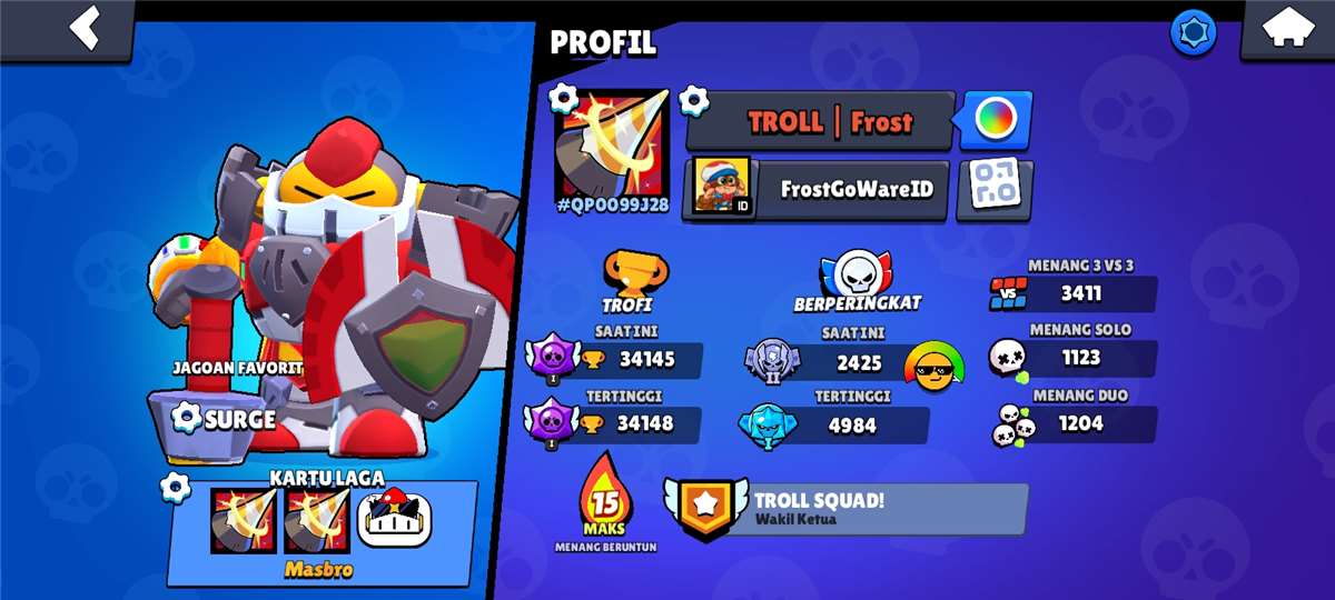 Game account sale Brawl Stars