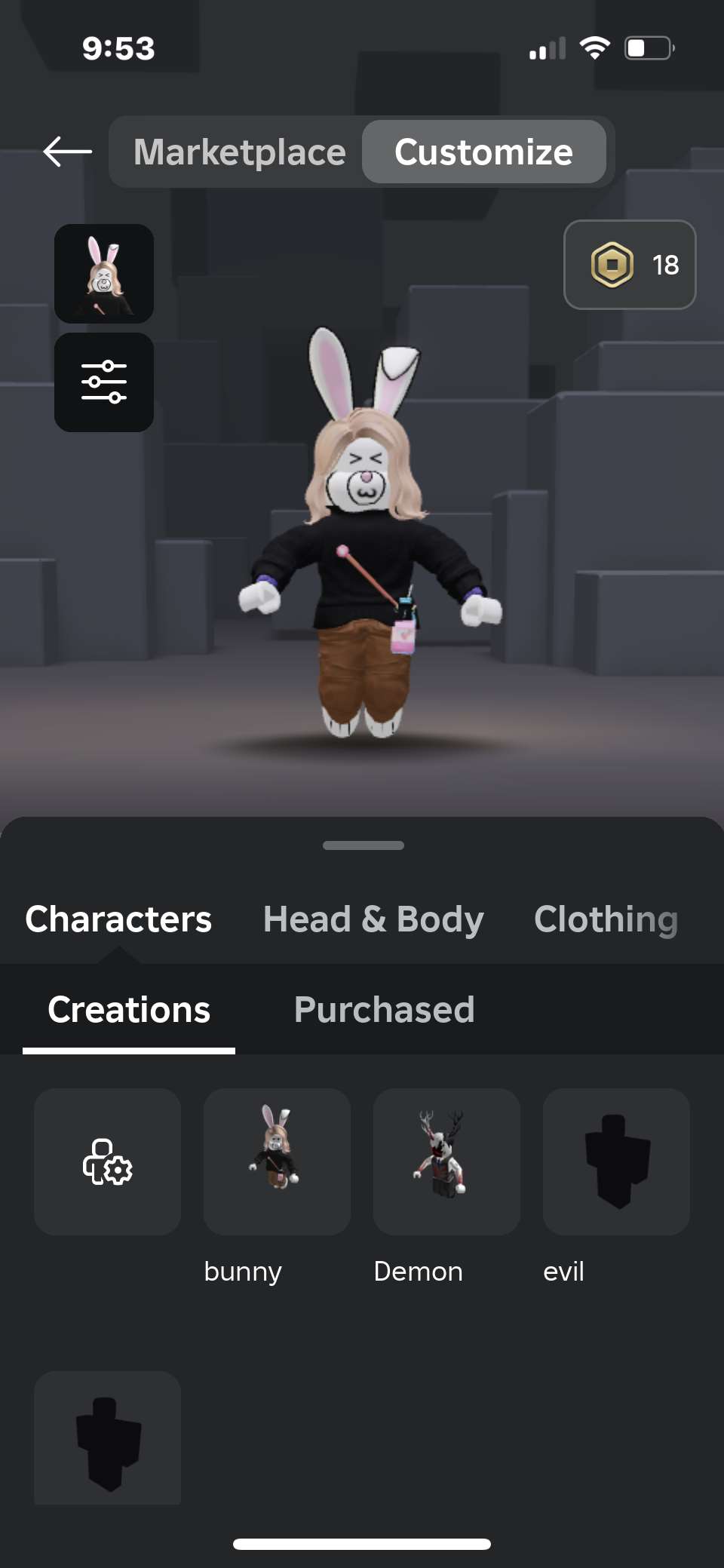 Game account sale Roblox