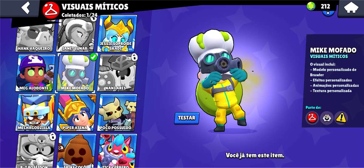 Venda de conta de jogo Brawl Stars