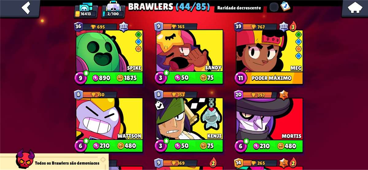 Venda de conta de jogo Brawl Stars