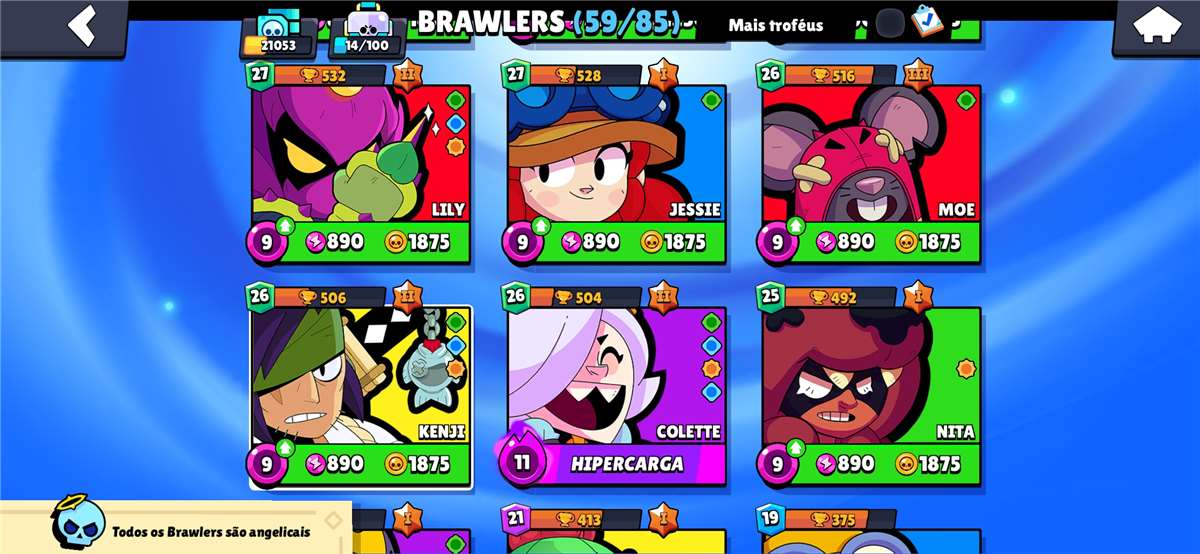 Venda de conta de jogo Brawl Stars