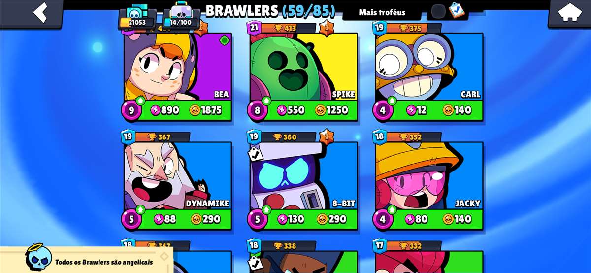 Venda de conta de jogo Brawl Stars