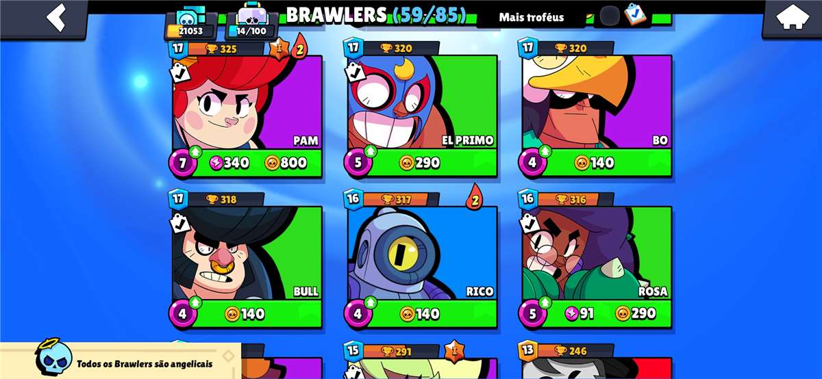 Venda de conta de jogo Brawl Stars