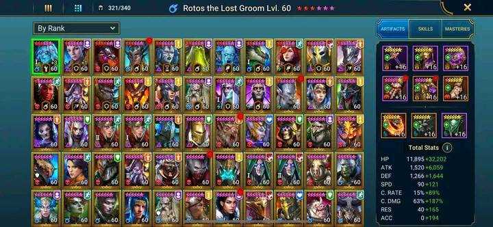 Game account sale Raid Shadow Legends