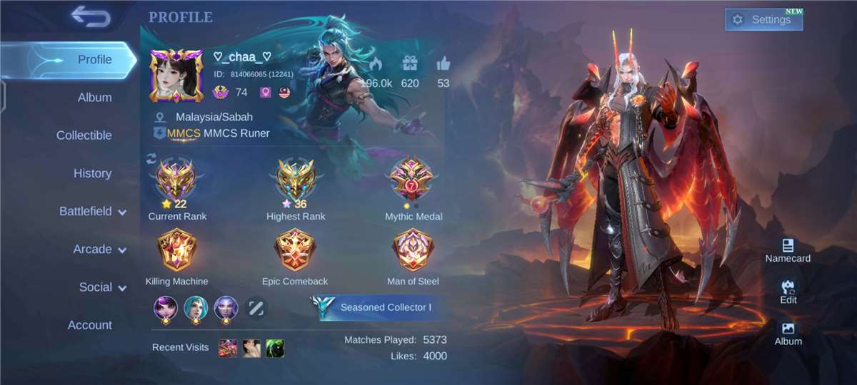 Game account sale Mobile Legends