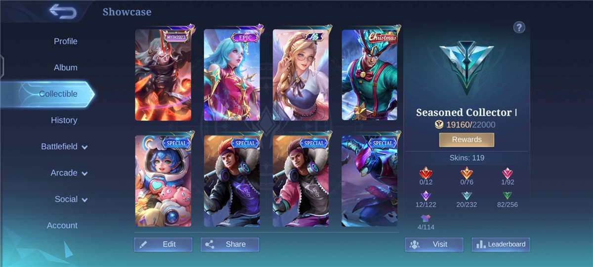 Game account sale Mobile Legends