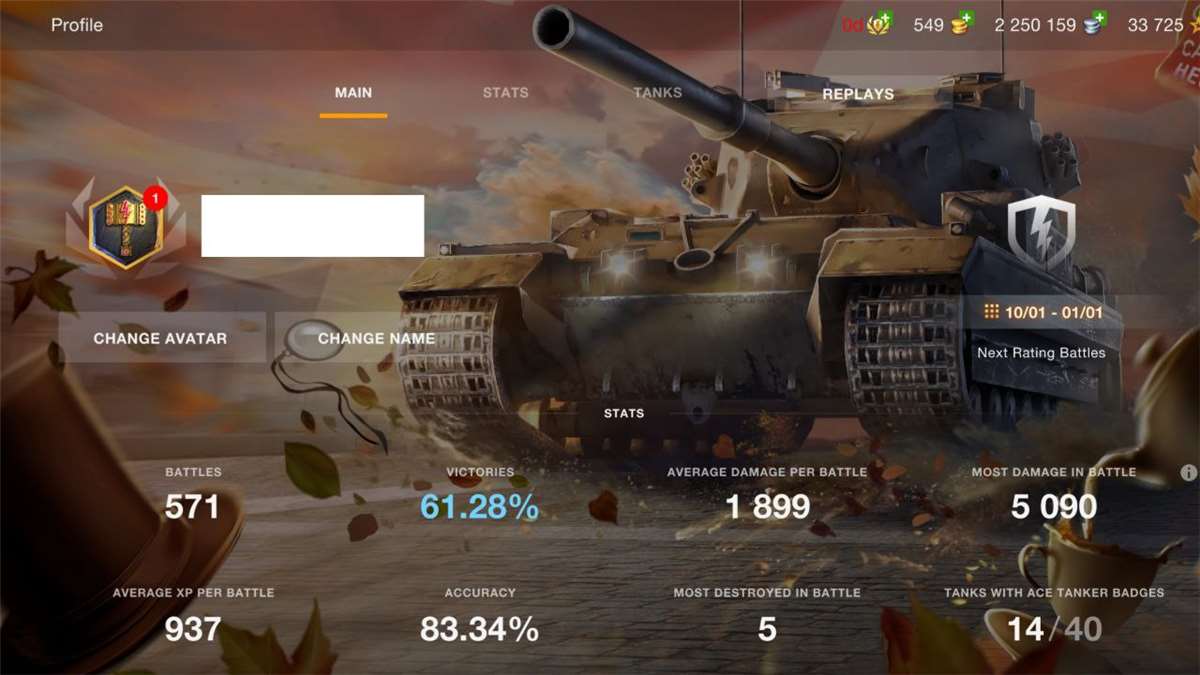 Penjualan akun permainan World of Tanks Blitz