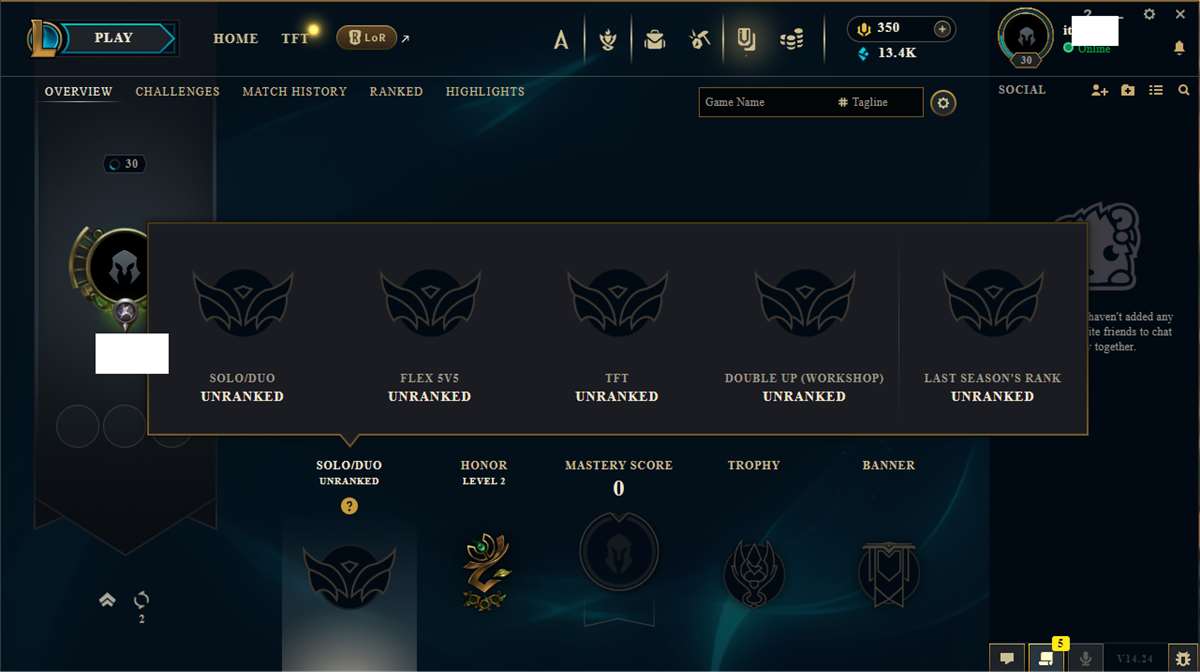 Game account sale League of Legends