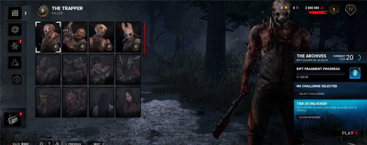 Game account sale Dead by Daylight