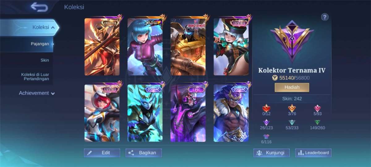 Penjualan akun permainan Mobile Legends