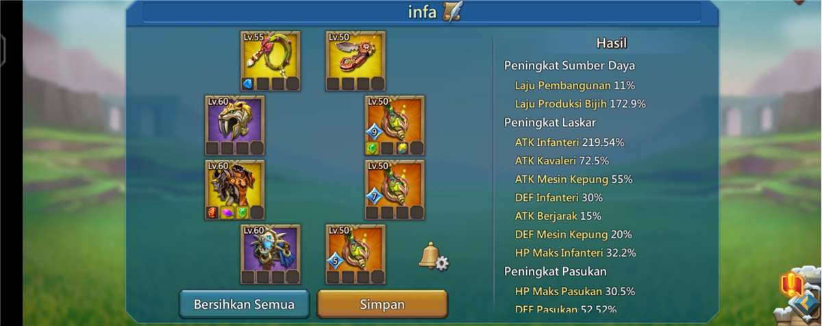 Penjualan akun permainan Lords Mobile