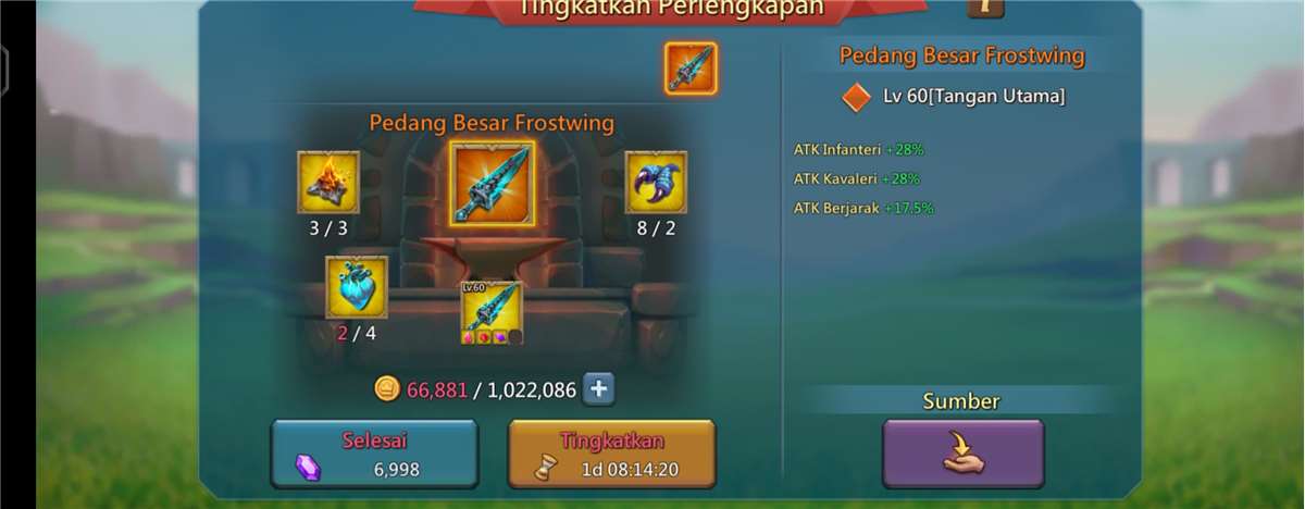 Penjualan akun permainan Lords Mobile