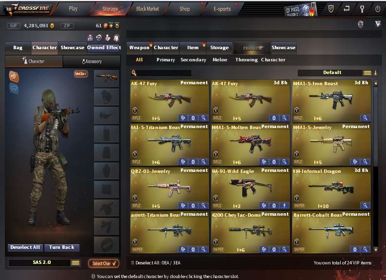 Game account sale CrossFire