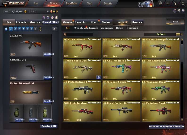 Game account sale CrossFire