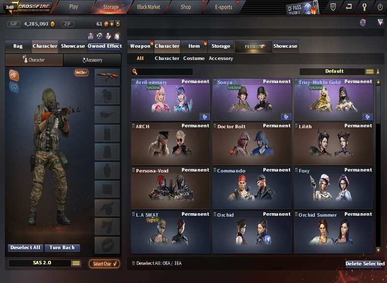 Game account sale CrossFire