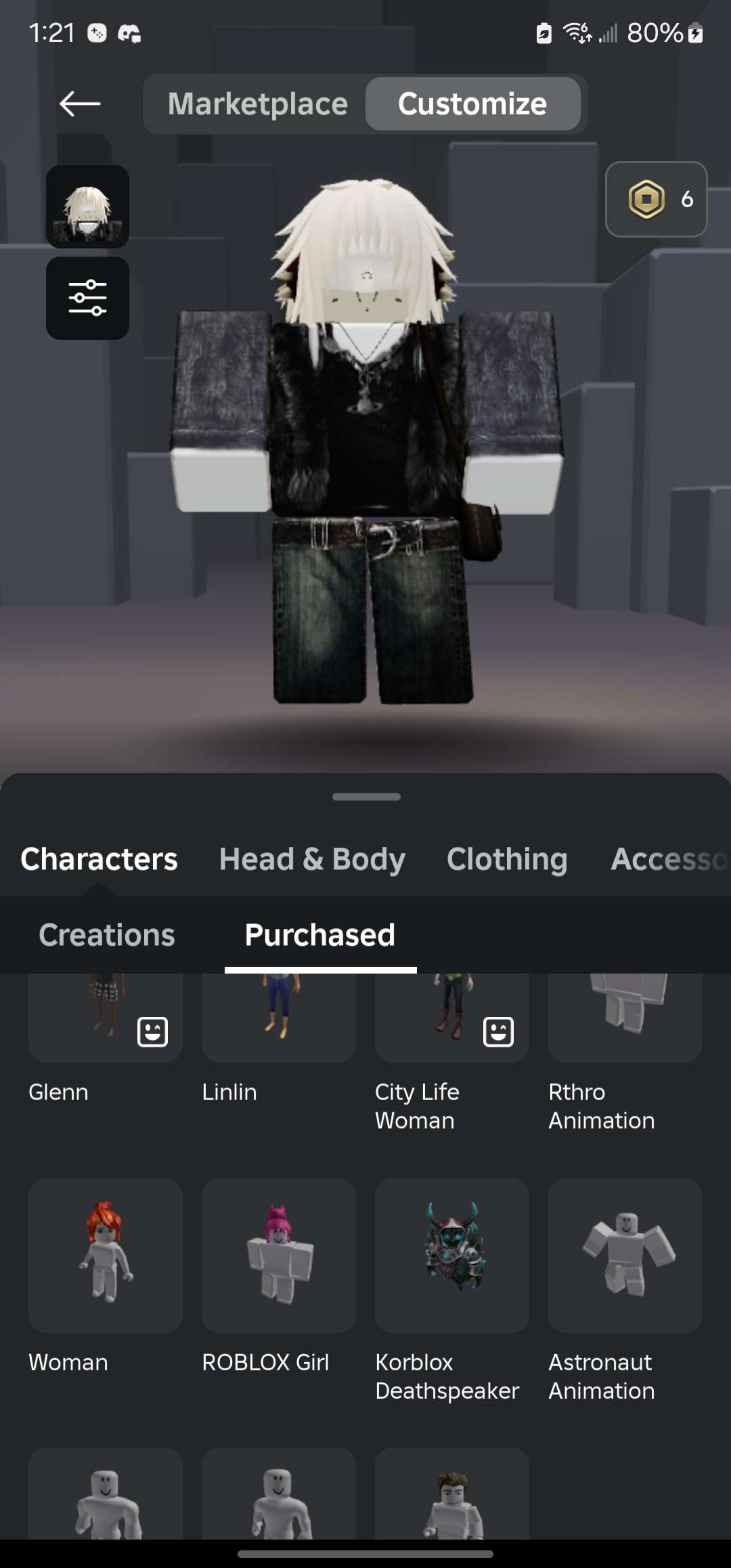 Game account sale Roblox