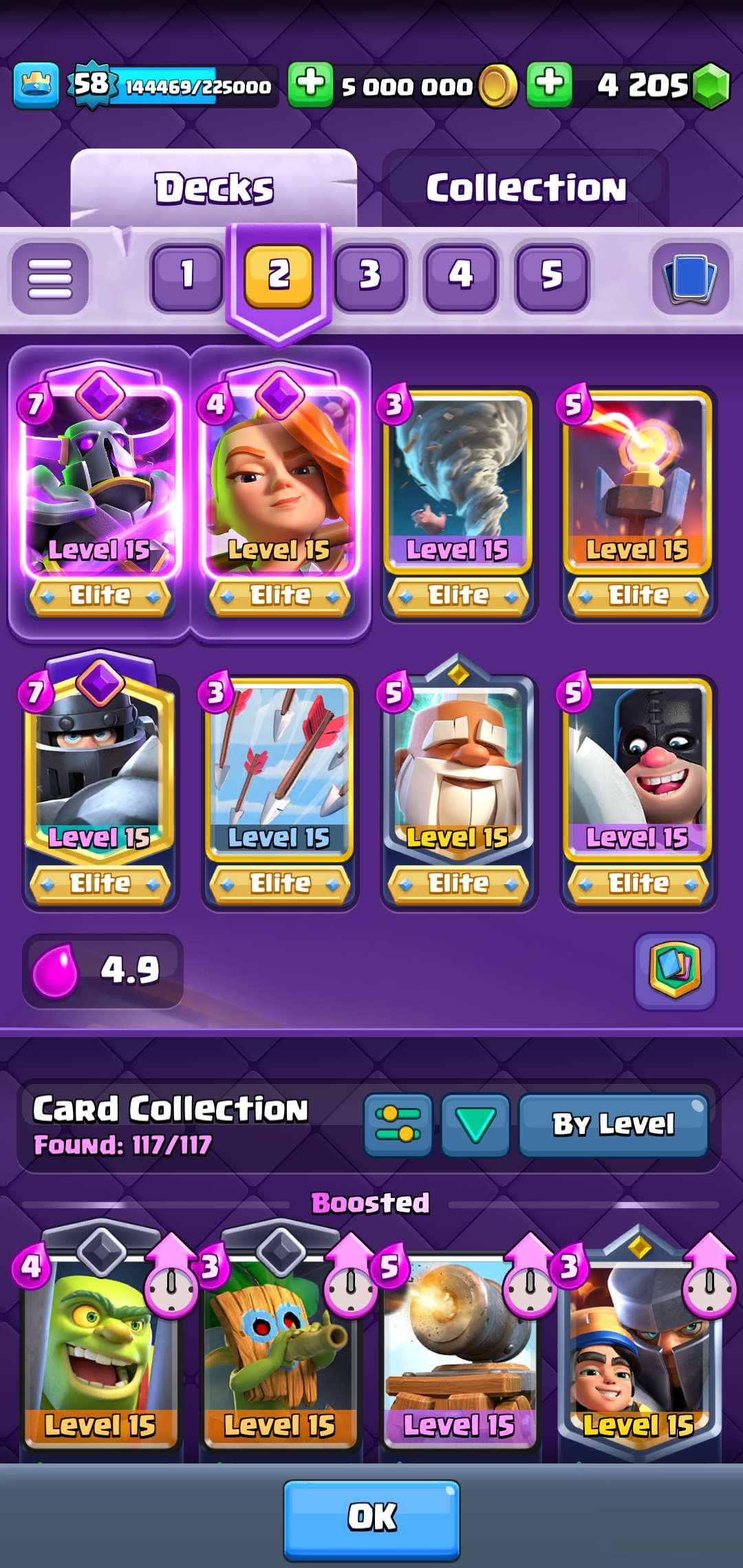 Game account sale Clash Royale