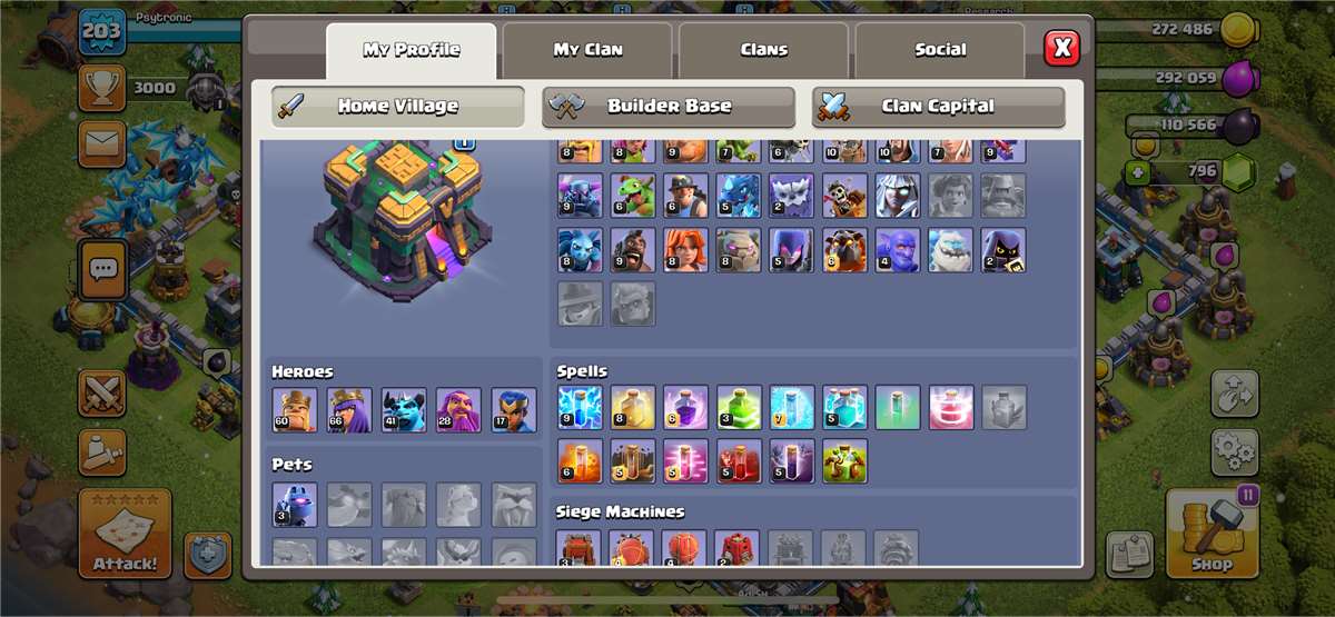 Game account sale Clash of Clans