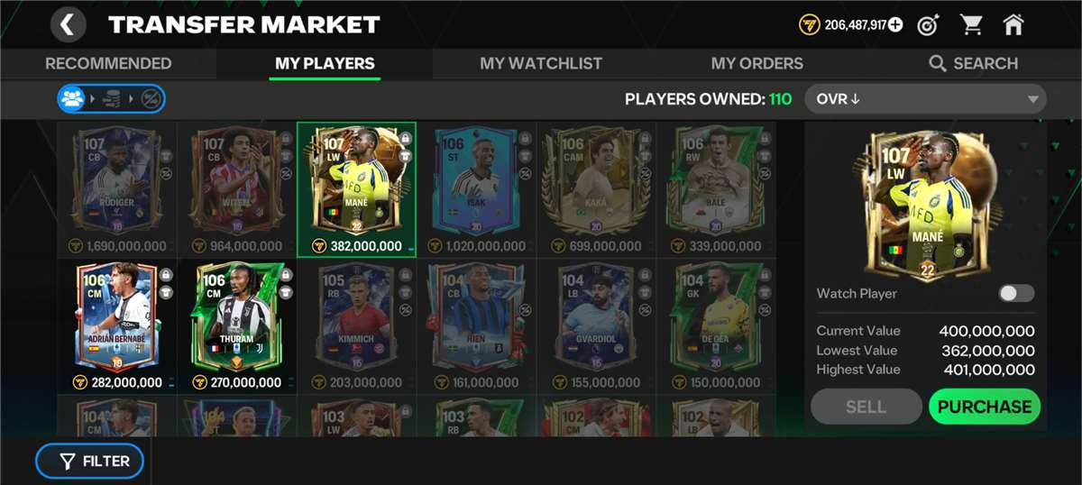 Game account sale Fifa mobile