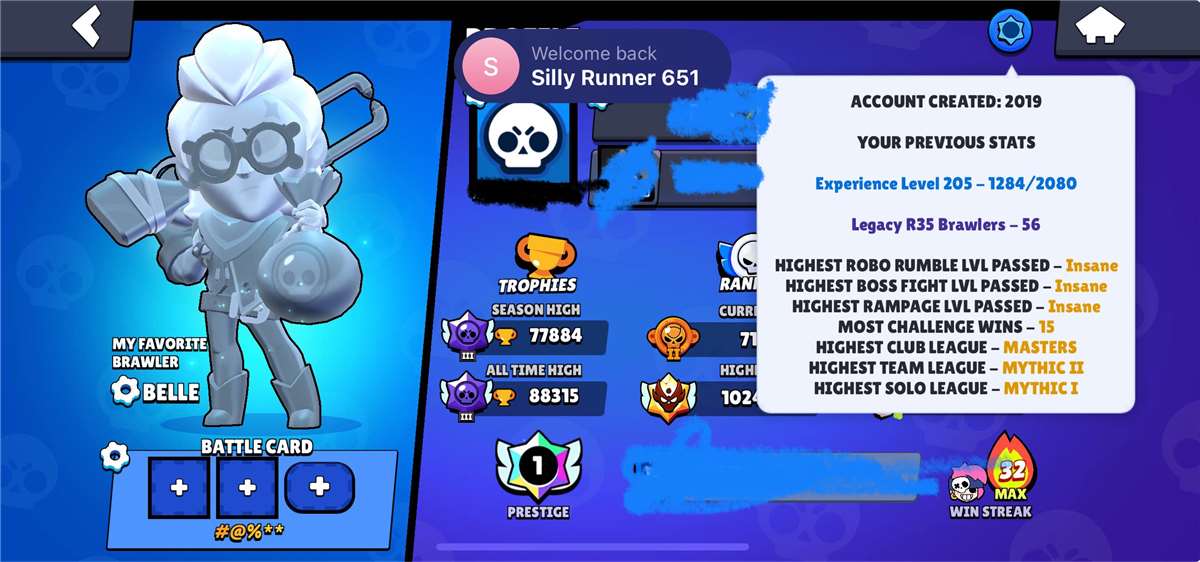 Game account sale Brawl Stars