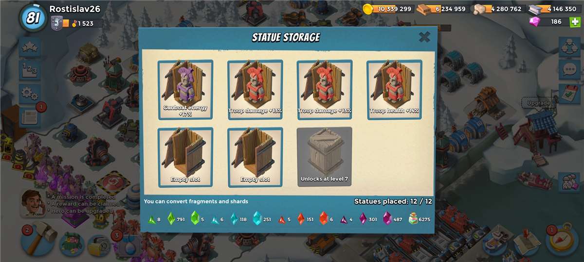 Game account sale Boom Beach