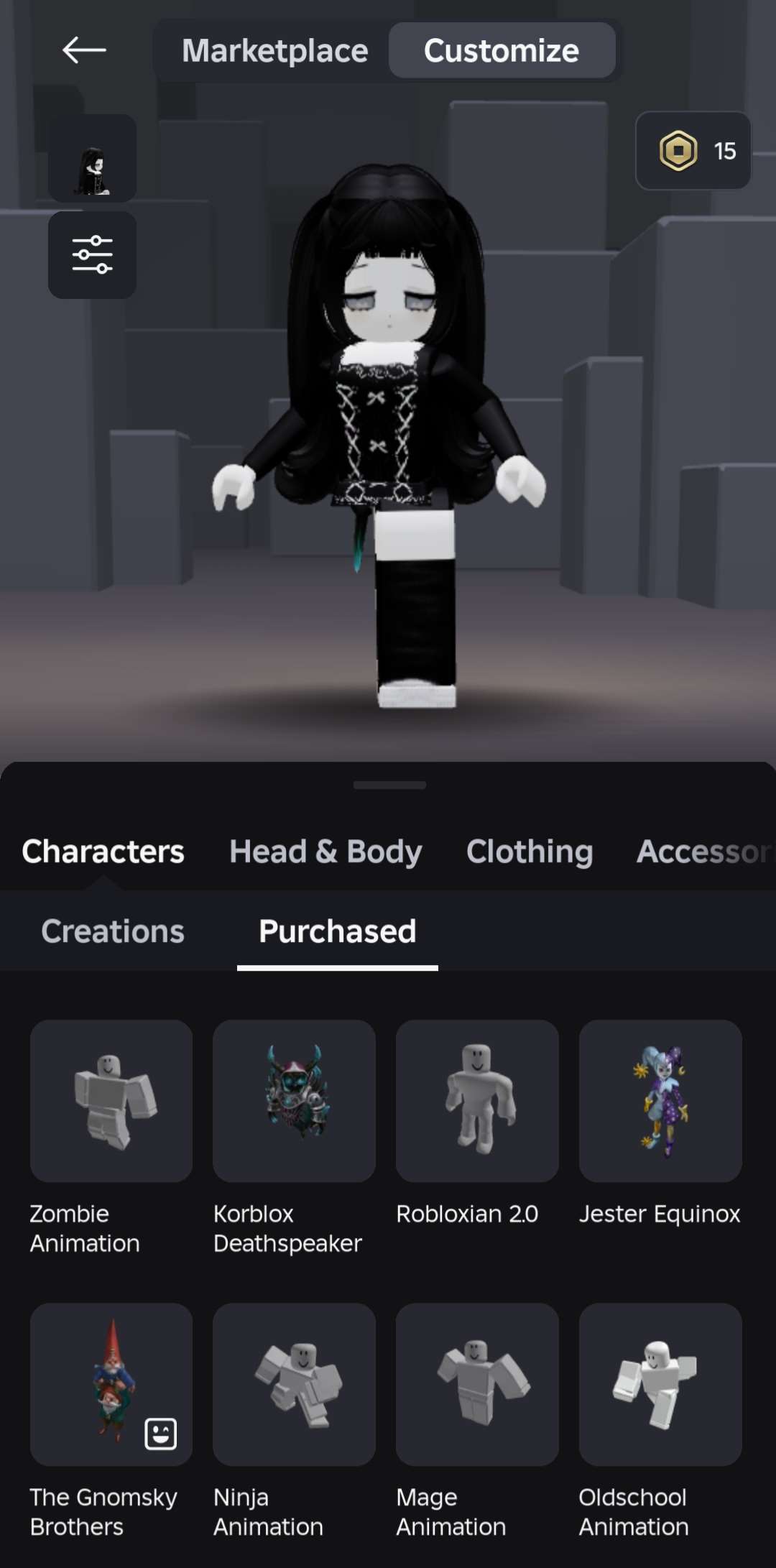 Game account sale Roblox