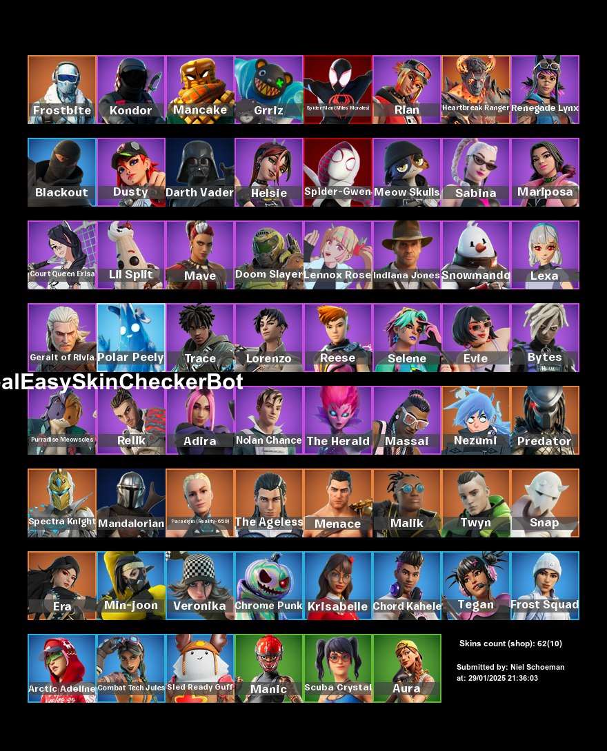 Game account sale Fortnite