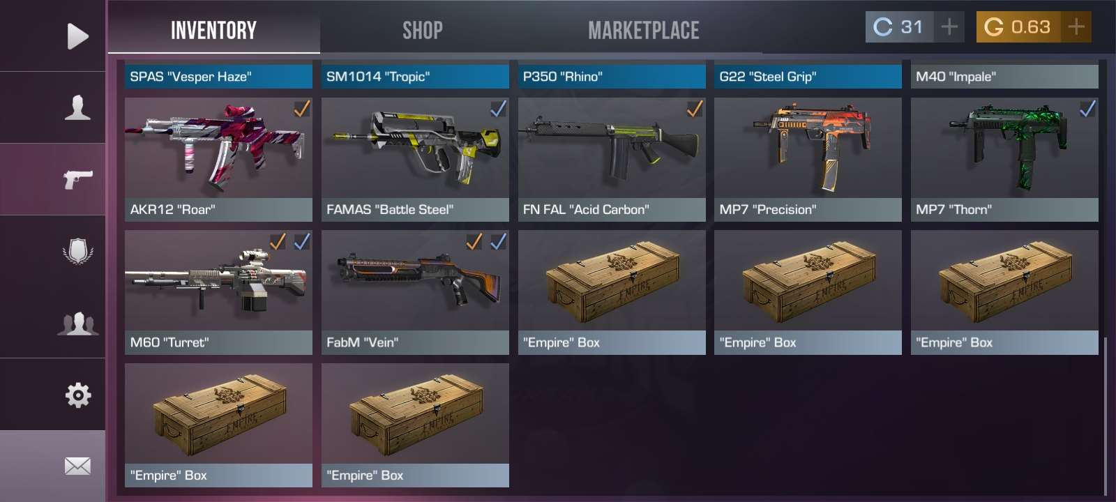 Game account sale Standoff 2