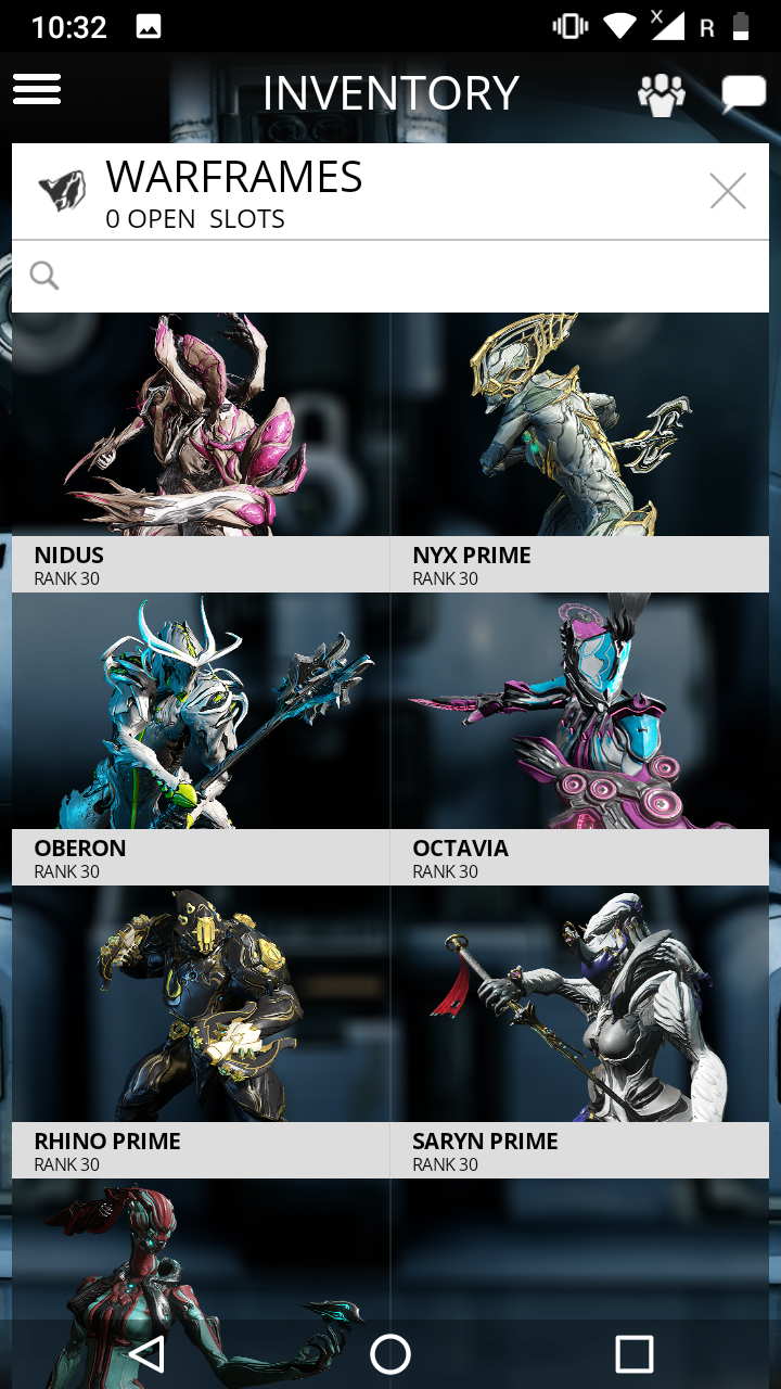 Game account sale WarFrame