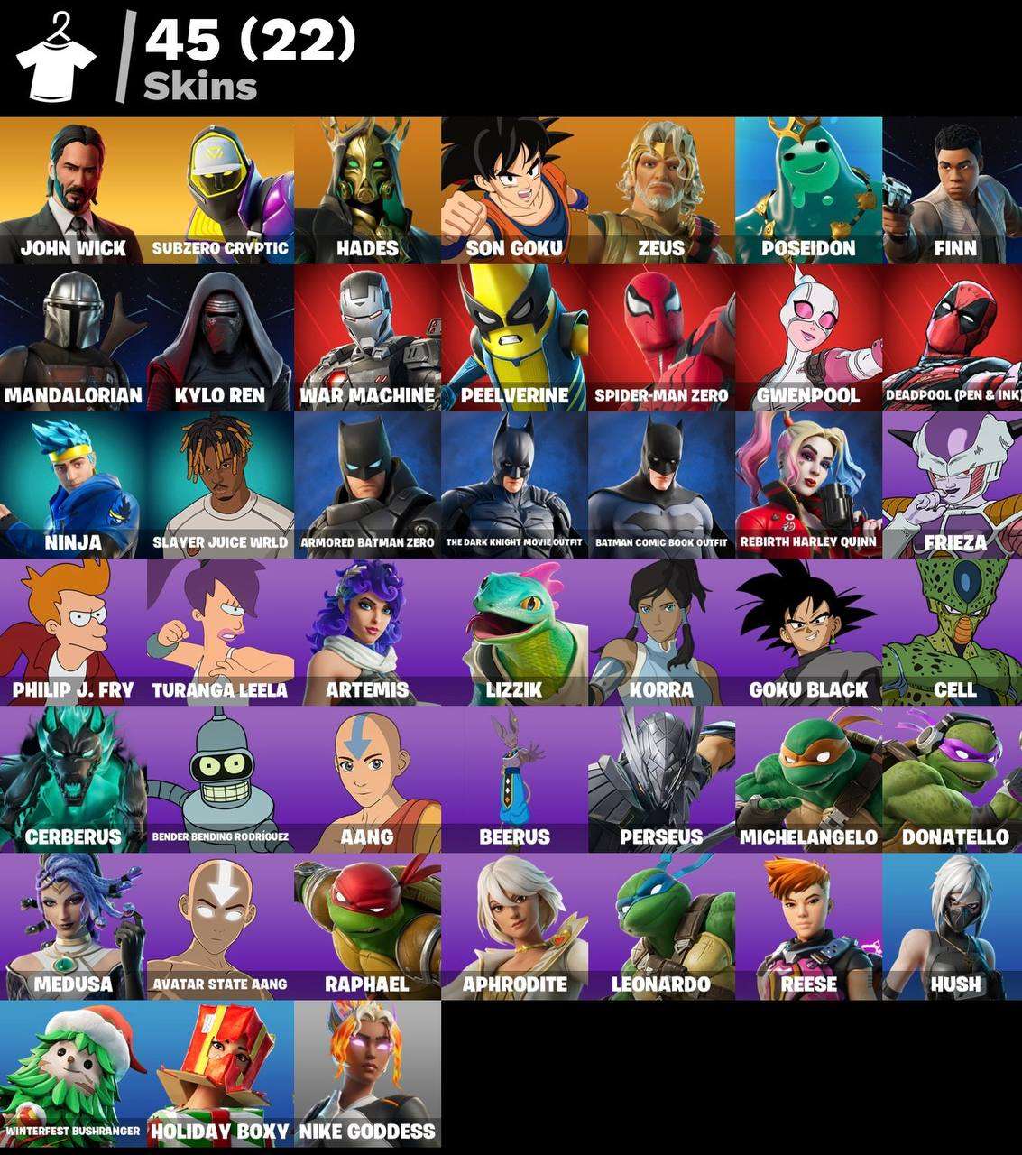 Game account sale Fortnite Game account sale Fortnite