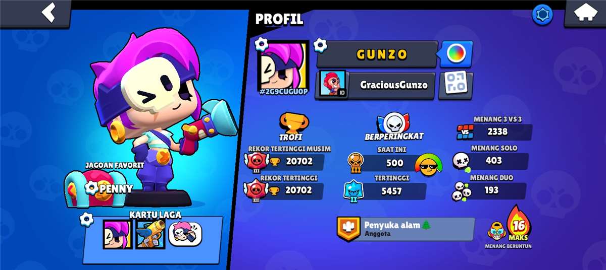 Penjualan akun permainan Brawl Stars Penjualan akun permainan Brawl Stars