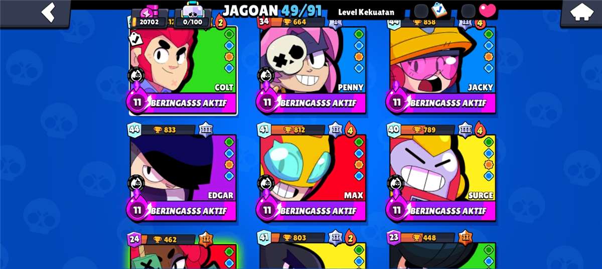 Penjualan akun permainan Brawl Stars Penjualan akun permainan Brawl Stars