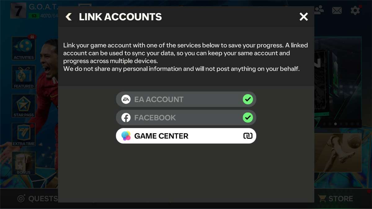 Game account sale Fifa mobile Game account sale Fifa mobile