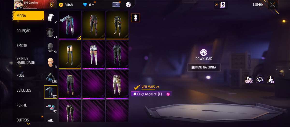 Venda de conta de jogo Free Fire Venda de conta de jogo Free Fire