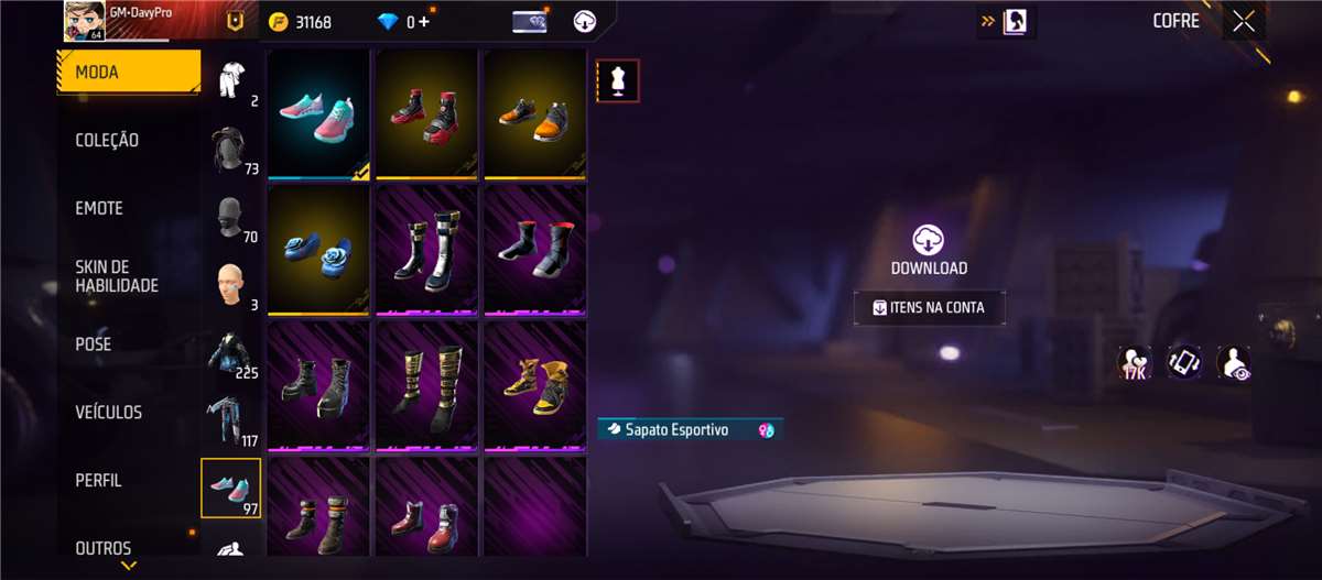 Venda de conta de jogo Free Fire Venda de conta de jogo Free Fire