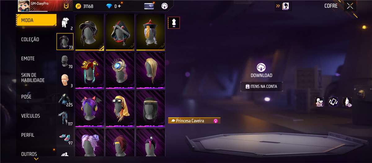 Venda de conta de jogo Free Fire Venda de conta de jogo Free Fire