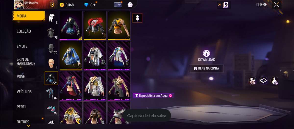 Venda de conta de jogo Free Fire Venda de conta de jogo Free Fire