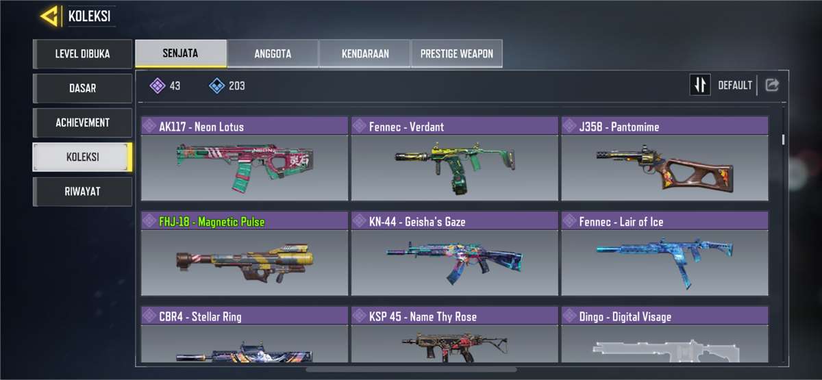 Penjualan akun permainan Call of Duty Mobile Penjualan akun permainan Call of Duty Mobile