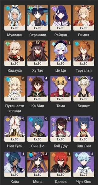 Accounts Genshin Impact